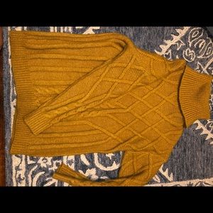 Mustard Yellow Over Sized Turtle Neck Sweater